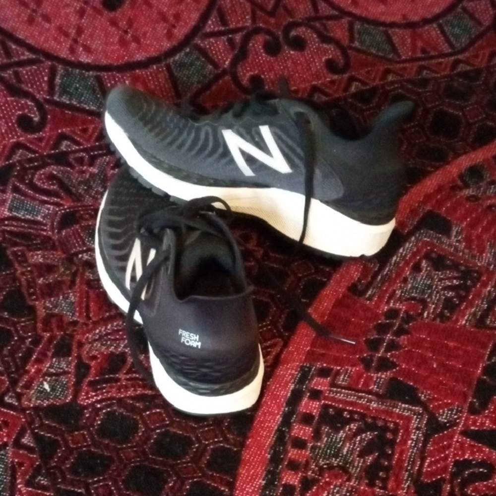 New Balance Black and White Athletic Shoes